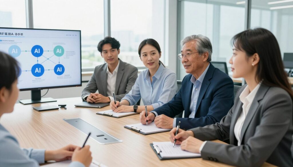 Tim mempersiapkan integrasi AI ke sistem dan proses perusahaan